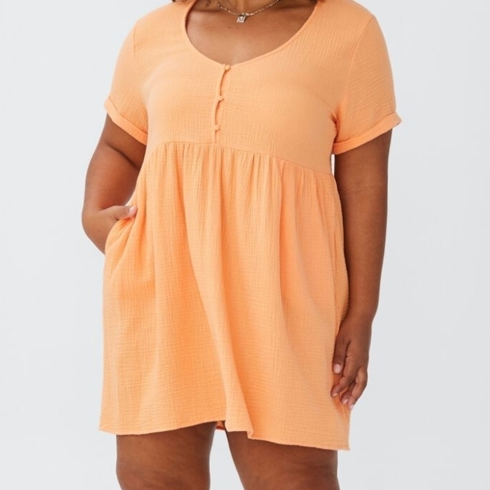 Cotton On Curve Bella Mini Orange Womans Dress  12. C119